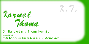 kornel thoma business card
